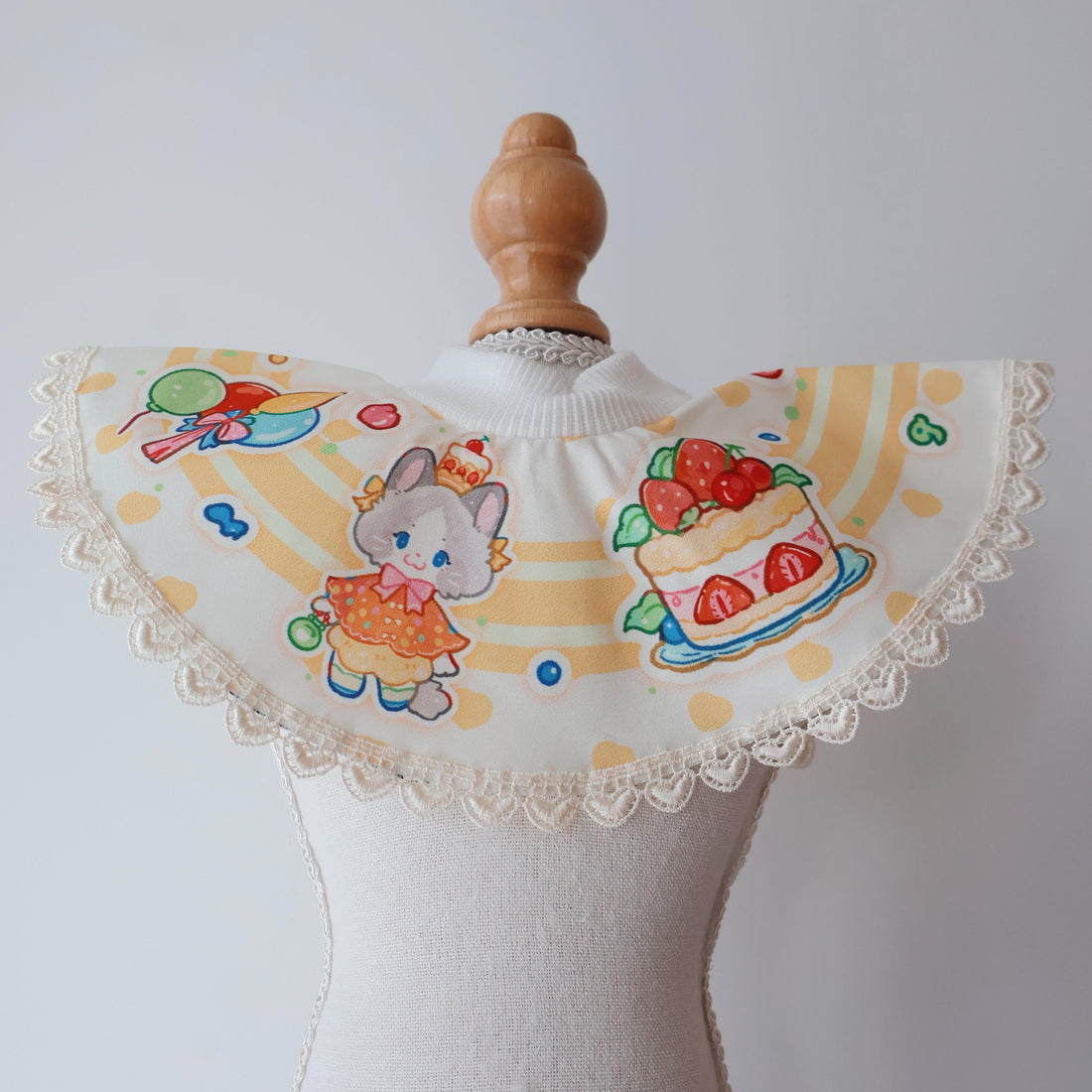 Birthday collection in yellow/pet bibs/neckwear/bandana/waterproof/ machine washable / illustrations