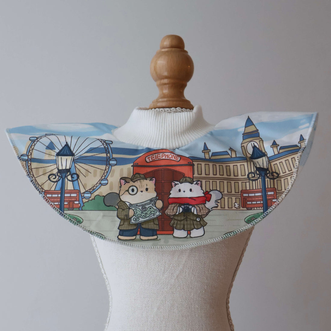 English style pet bib on mannequin