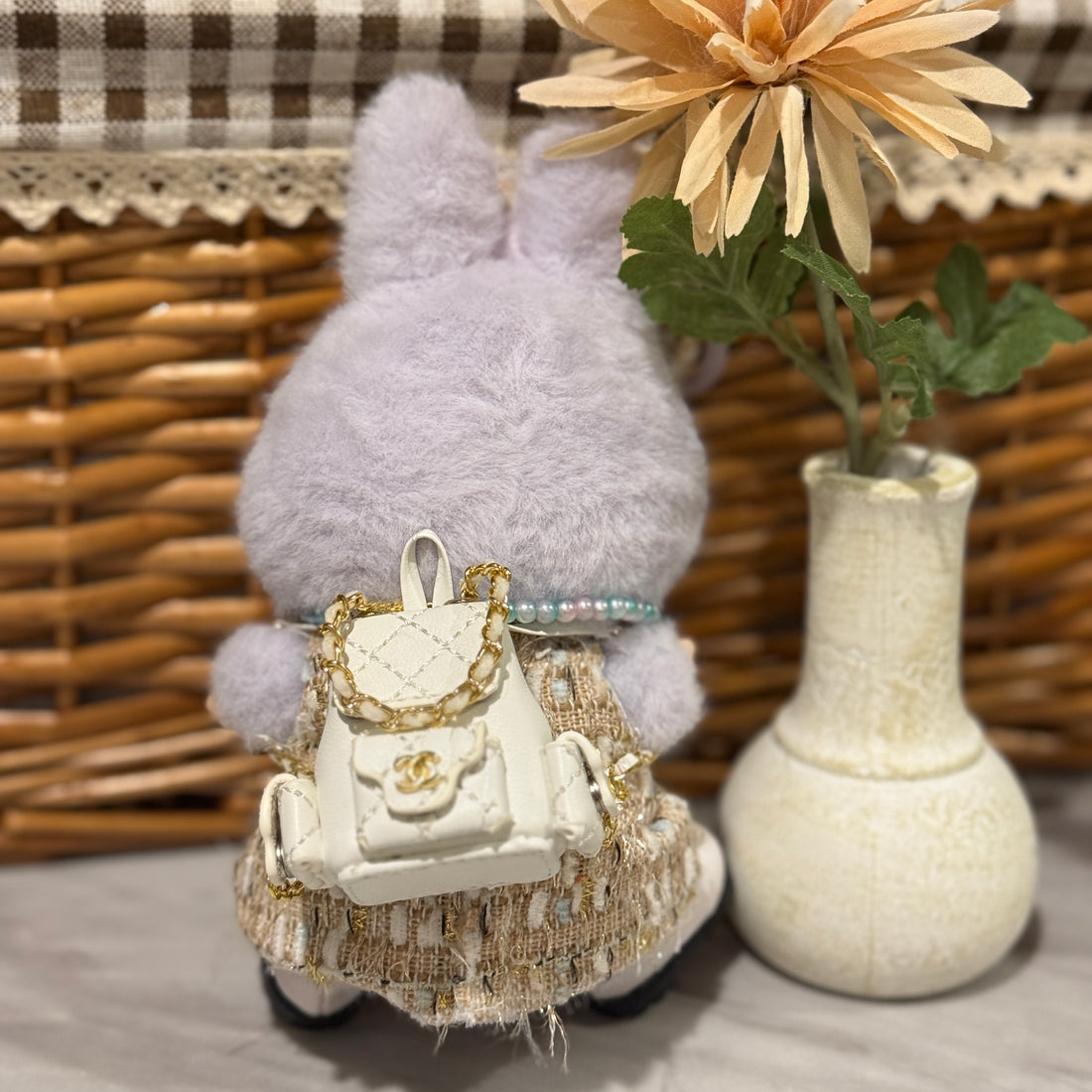 Labubu Clothes Beige City Girl