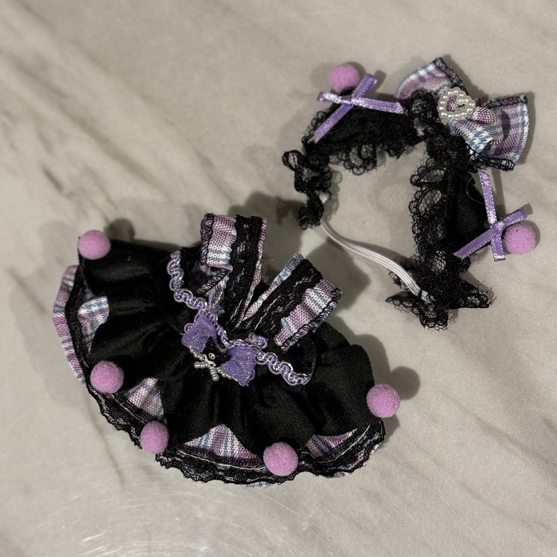 Labubu Clothes Purple Dress