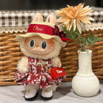 Labubu Clothes Red City Girl