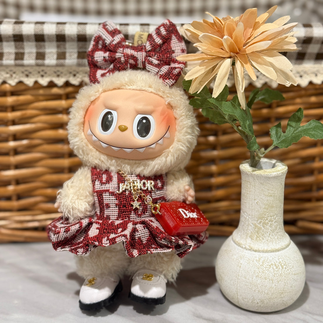 Labubu Clothes Red City Girl