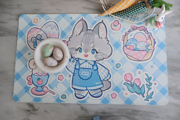 Pet Spring Placemat/ Foodmat Blue