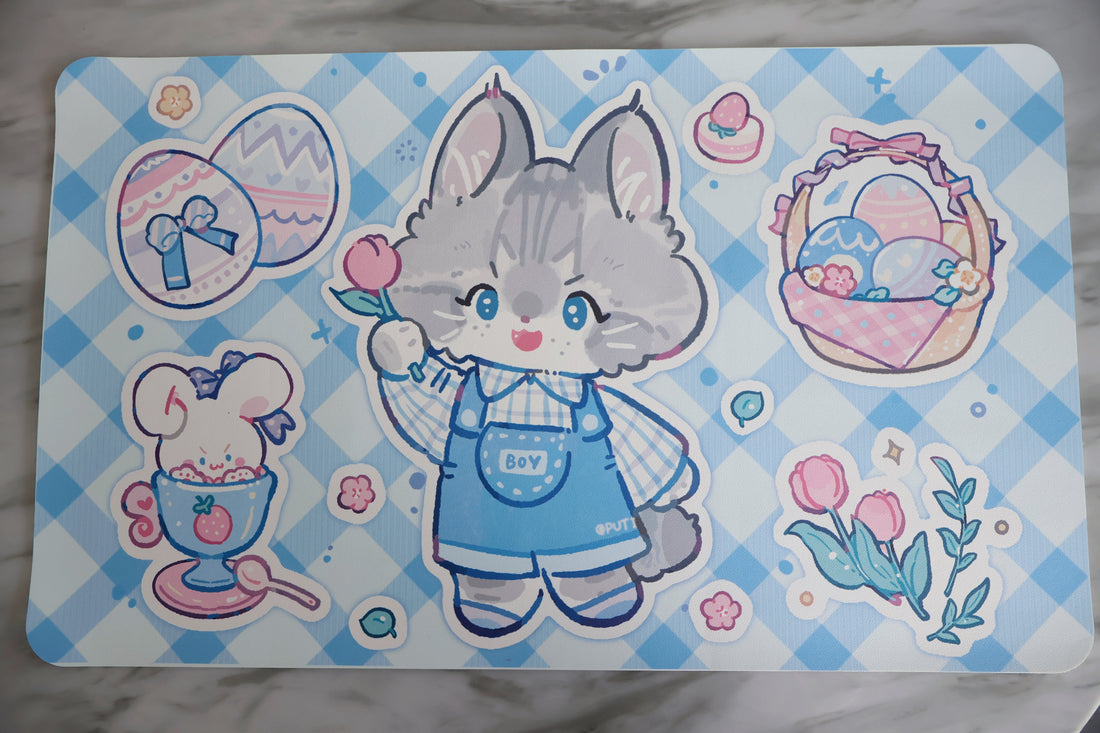 Pet Spring Placemat/ Foodmat Blue