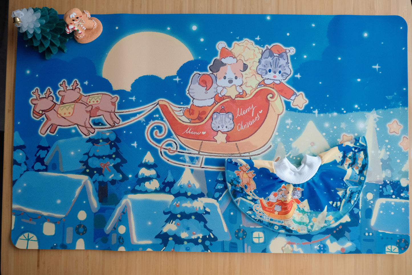 Pet Christmas Food Mat