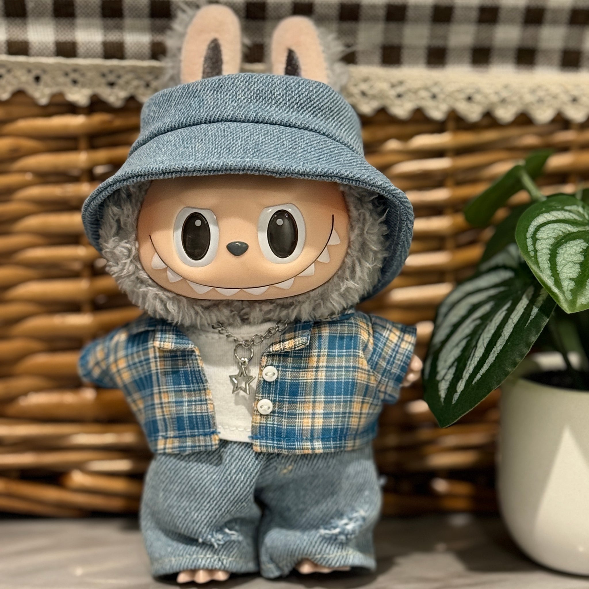 Labubu Clothes Flannel Streetwear