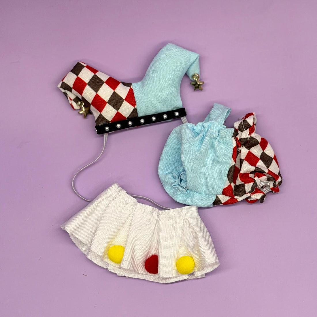 Labubu Clothes Halloween Clown Outfit