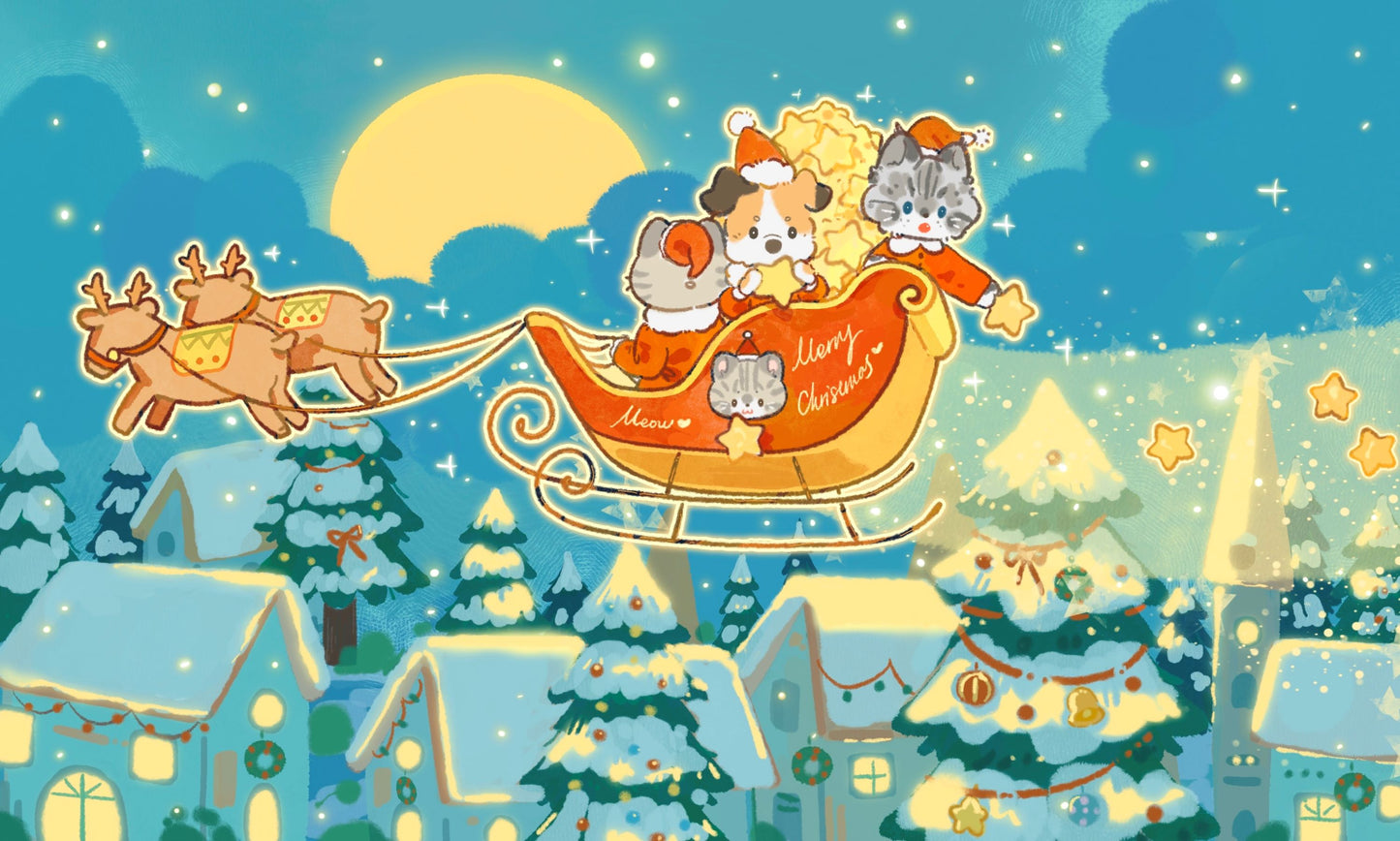 Pet Christmas Food Mat
